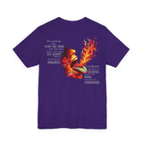 The Tongue Is a Fire — Matthew 12:36-37 Tee | Unisex Jersey Short Sleeve Christian T-Shirt