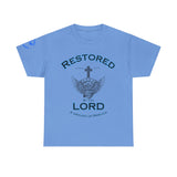 Restored by the Lord Tee | 2 Corinthians 5:17 Scripture Shirt | Christian Rebuild T-Shirt | Unisex Heavy Cotton Tee