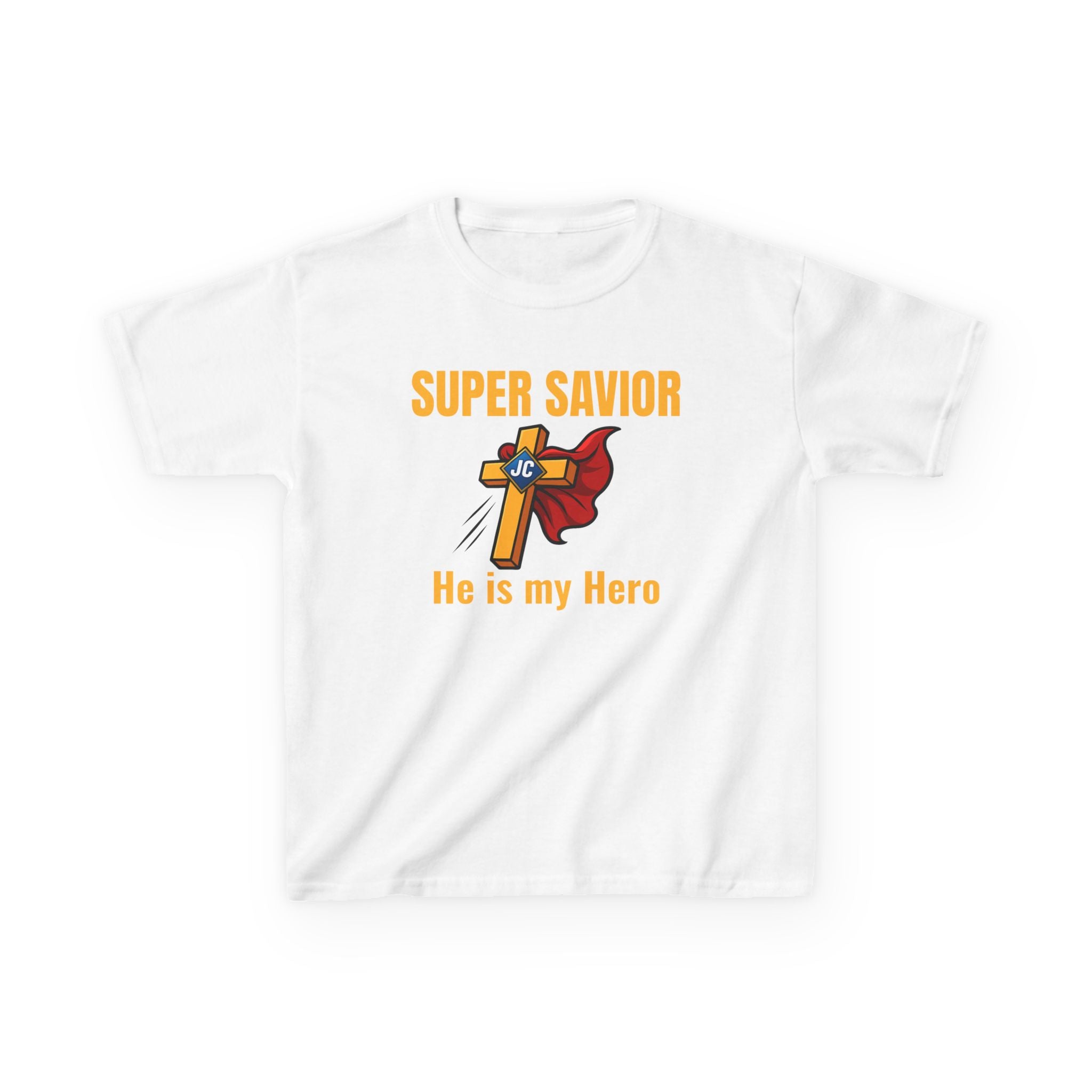 Kids Super Savior Tee — “Jesus Is My Superhero” Christian Shirt (Mini + Me)