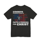 Cowboys for Christ — Faith & Freedom Tee | Unisex Jersey Short Sleeve Christian T-Shirt