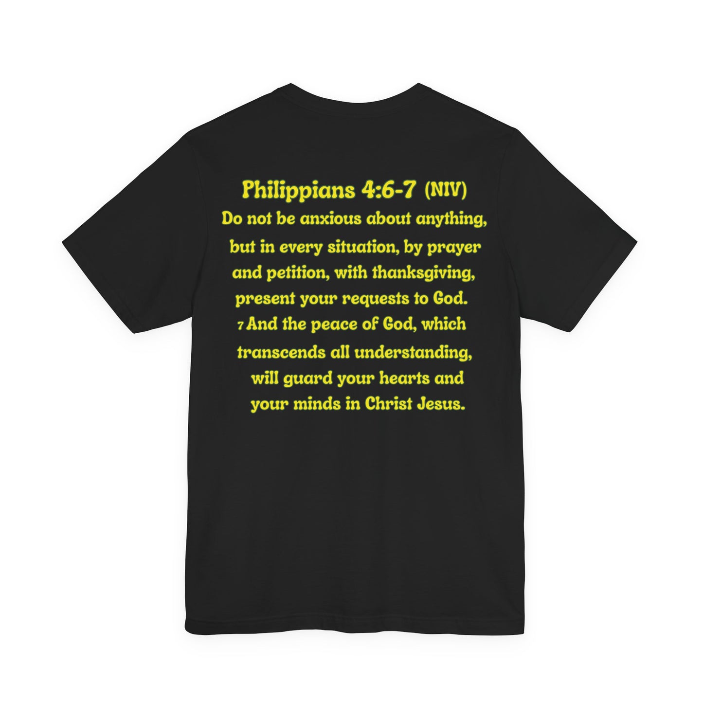 Funny Fish Tee | Philippians 4:6–7 Scripture Shirt | Christian Fisherman T-Shirt | Unisex Jersey Short Sleeve