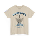 Restored by the Lord Tee | 2 Corinthians 5:17 Scripture Shirt | Christian Rebuild T-Shirt | Unisex Heavy Cotton Tee