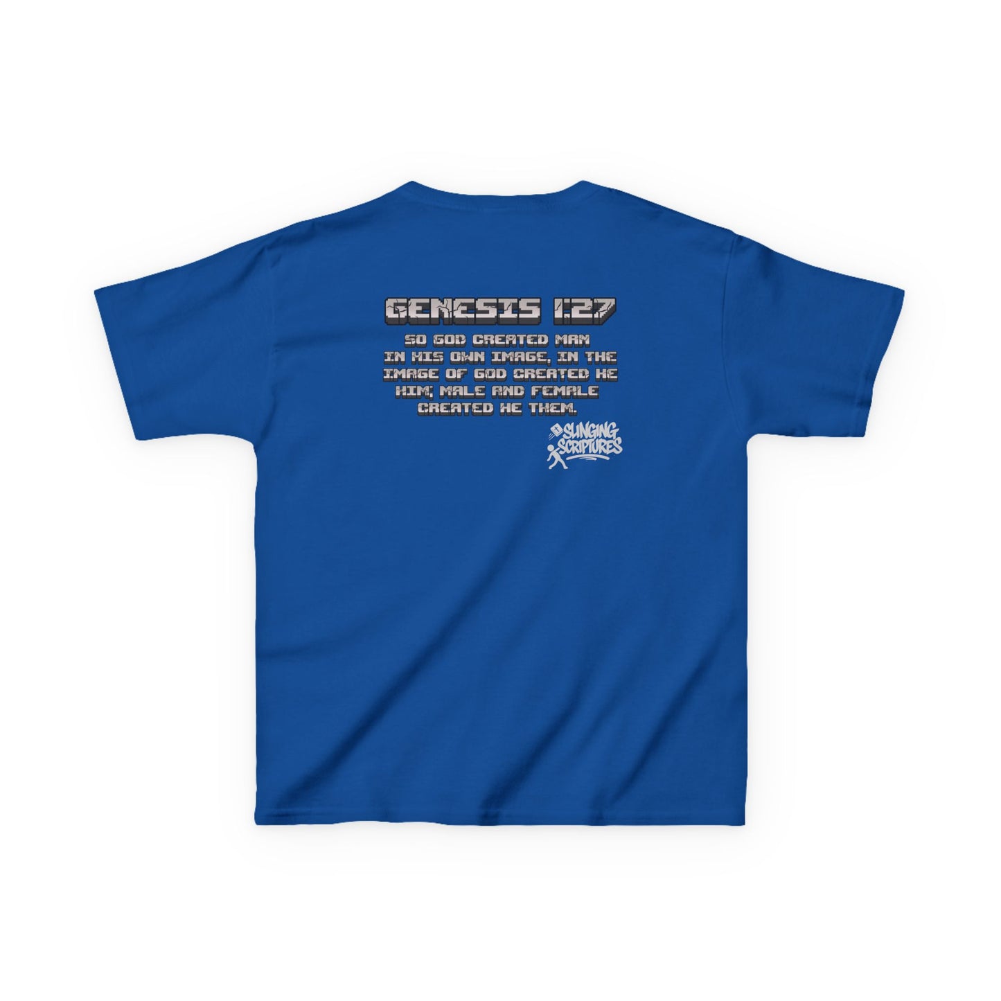 Made in the Image of God | Genesis 1:27 Christian Minecraft-Inspired Kids Tee