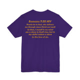 Romans 7:25 Christian Jersey T-Shirt – Spiritual Quote Tee, Unisex Bible Verse Apparel, Inspirational Faith Shirt for Men & Women