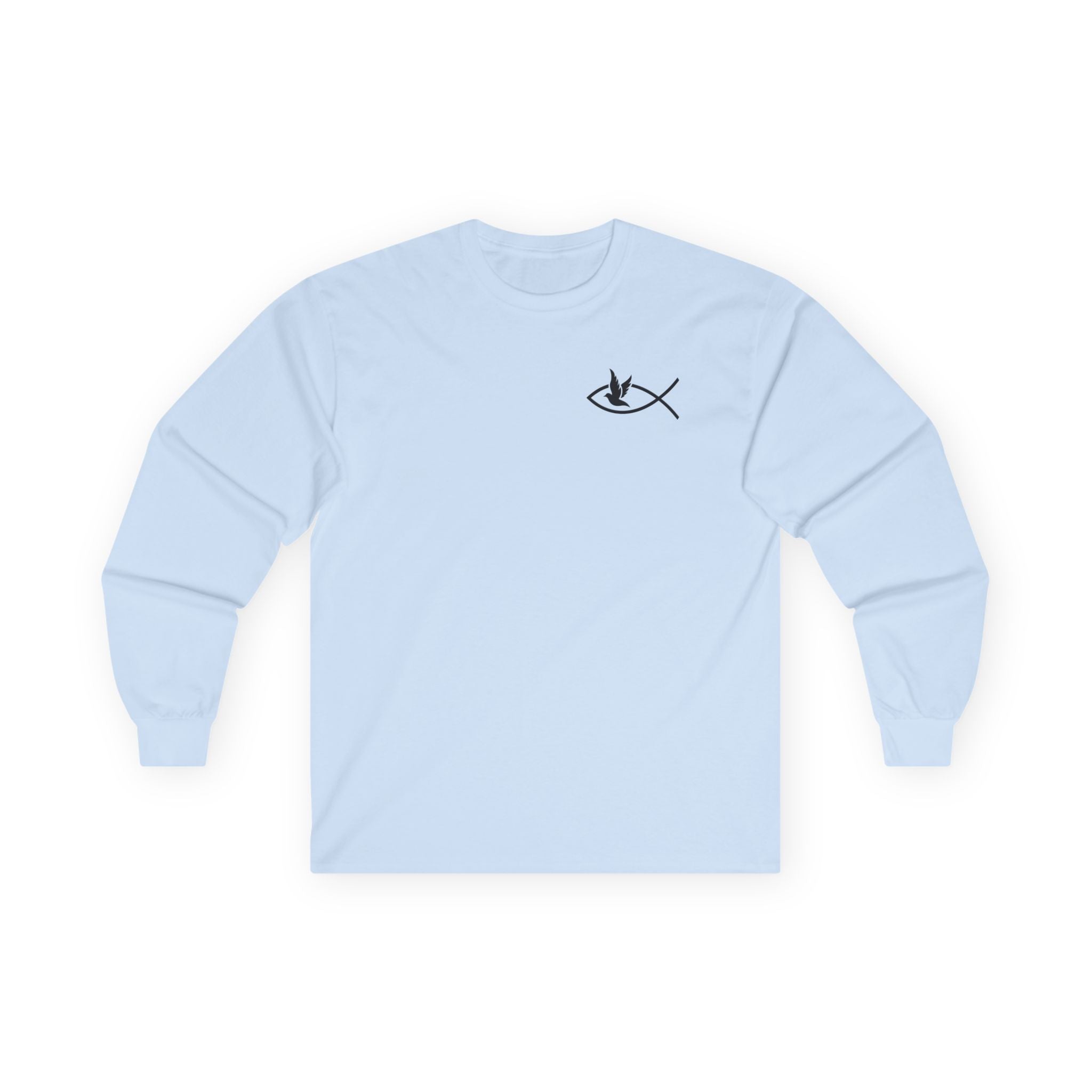 Ichthys + Dove Minimalist Long Sleeve Tee | Unisex Ultra-Cotton Christian Shirt