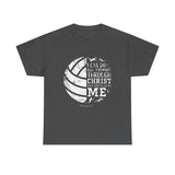 Philippians 4:13 Volleyball Tee | Christian Sports Shirt | Unisex Heavy Cotton T-Shirt