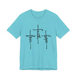 Faith, Hope, Love Tee | 1 Corinthians 13:13 Scripture Shirt | Unisex Jersey Christian T-Shirt