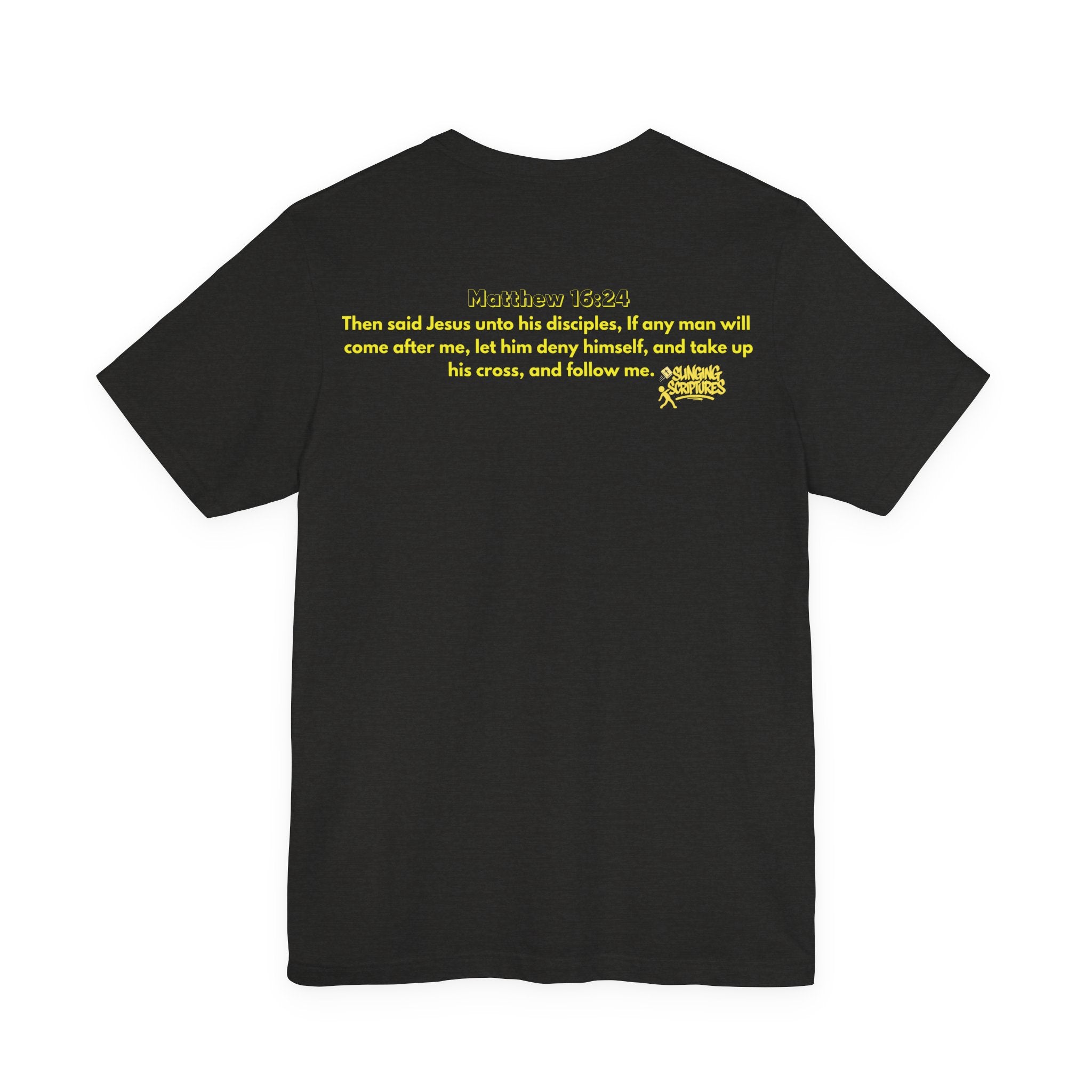 Cross Training — Matthew 16:24 | Unisex Jersey Short Sleeve Christian T-Shirt