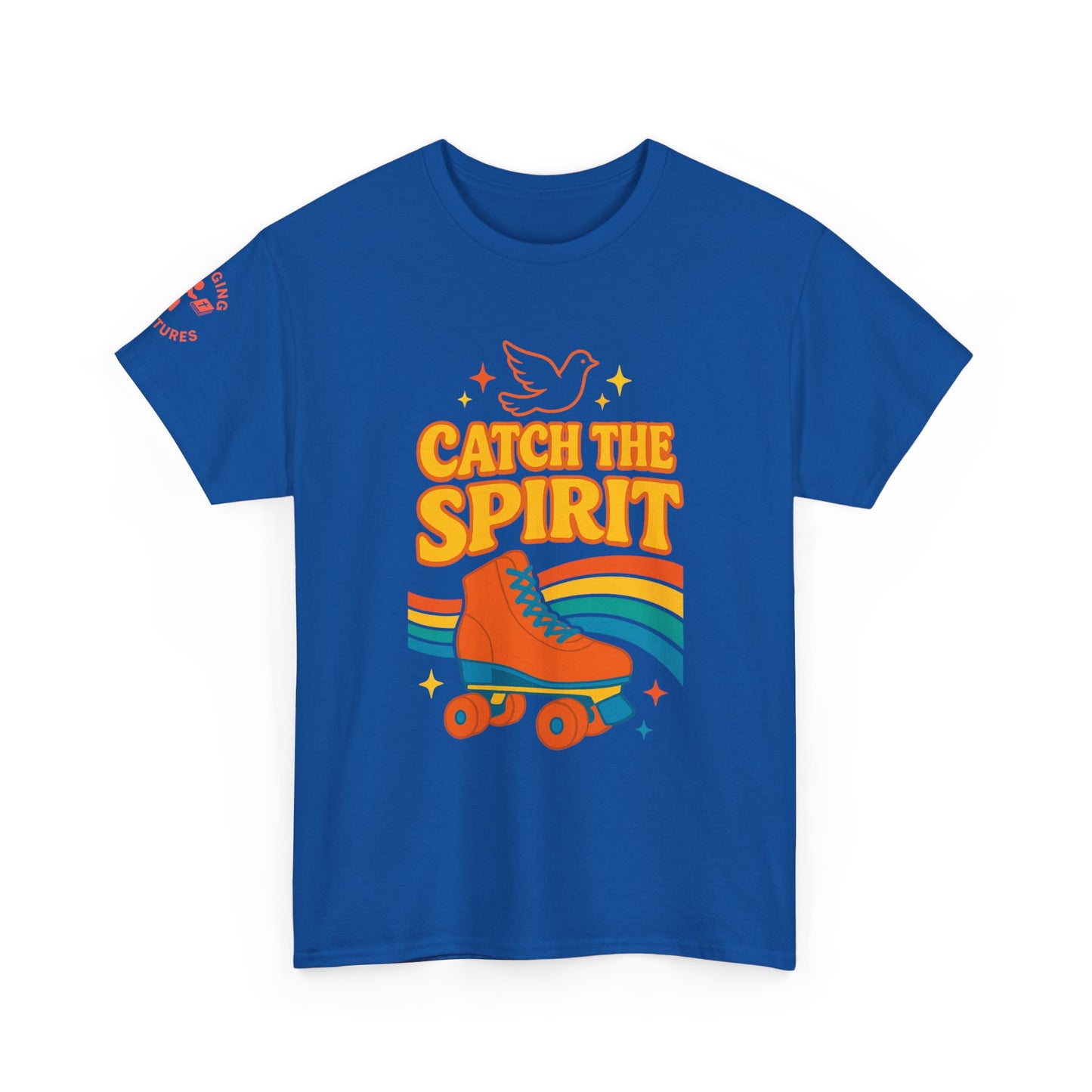 Catch the Spirit — 2 Corinthians 3:17 Retro Skate | Unisex Heavy Cotton Christian T-Shirt