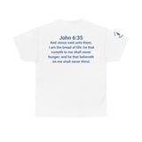 His Name Is Wonderful Tee | John 6:35 Wonder Bread Parody Shirt | Unisex Heavy Cotton Christian T-Shirt