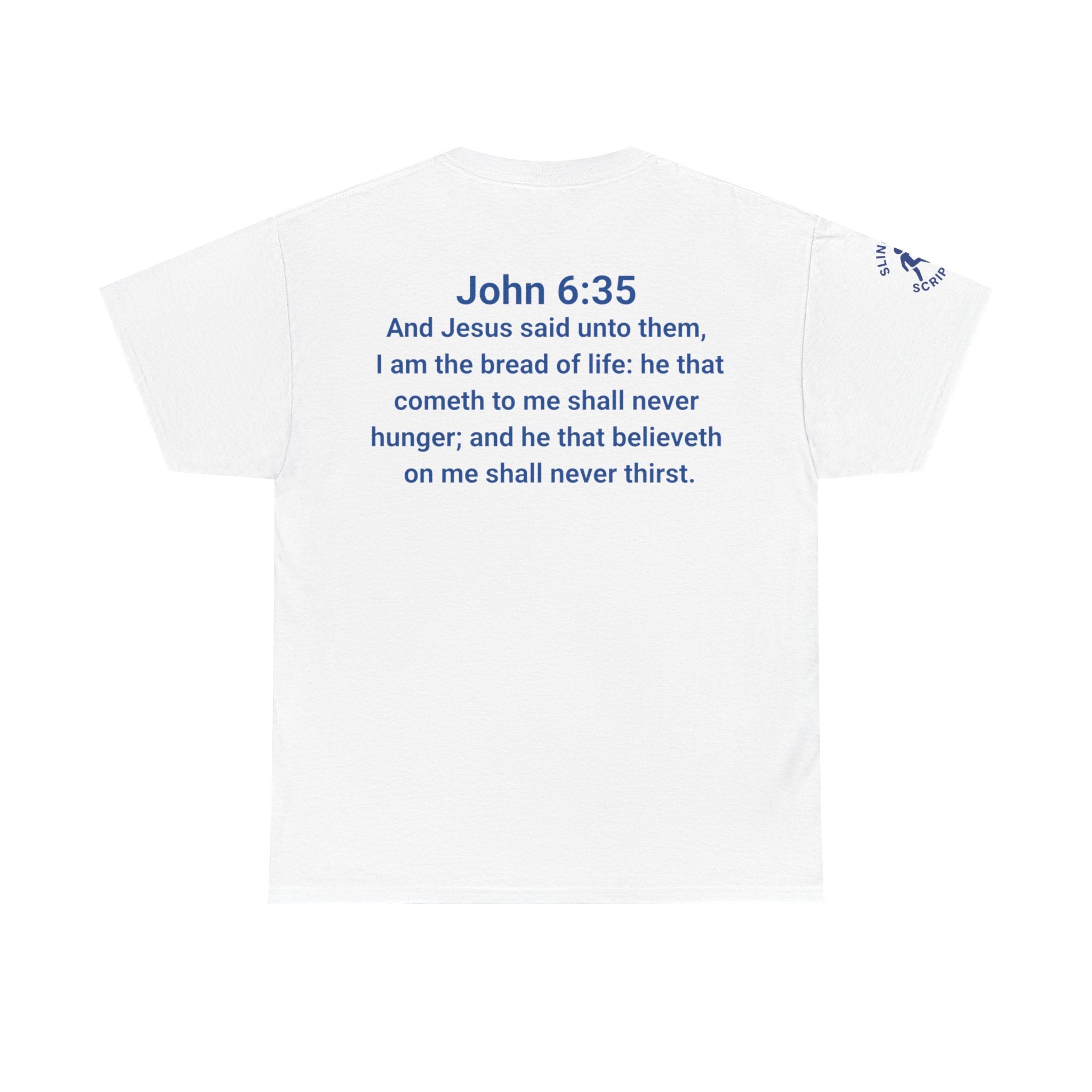 His Name Is Wonderful Tee | John 6:35 Wonder Bread Parody Shirt | Unisex Heavy Cotton Christian T-Shirt