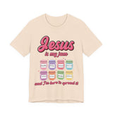 Jesus Is My Jam Tee | Unisex Jersey Christian T-Shirt | Fun Scripture Shirt | Faith-Based Graphic Tee