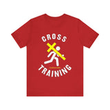 Cross Training — Matthew 16:24 | Unisex Jersey Short Sleeve Christian T-Shirt
