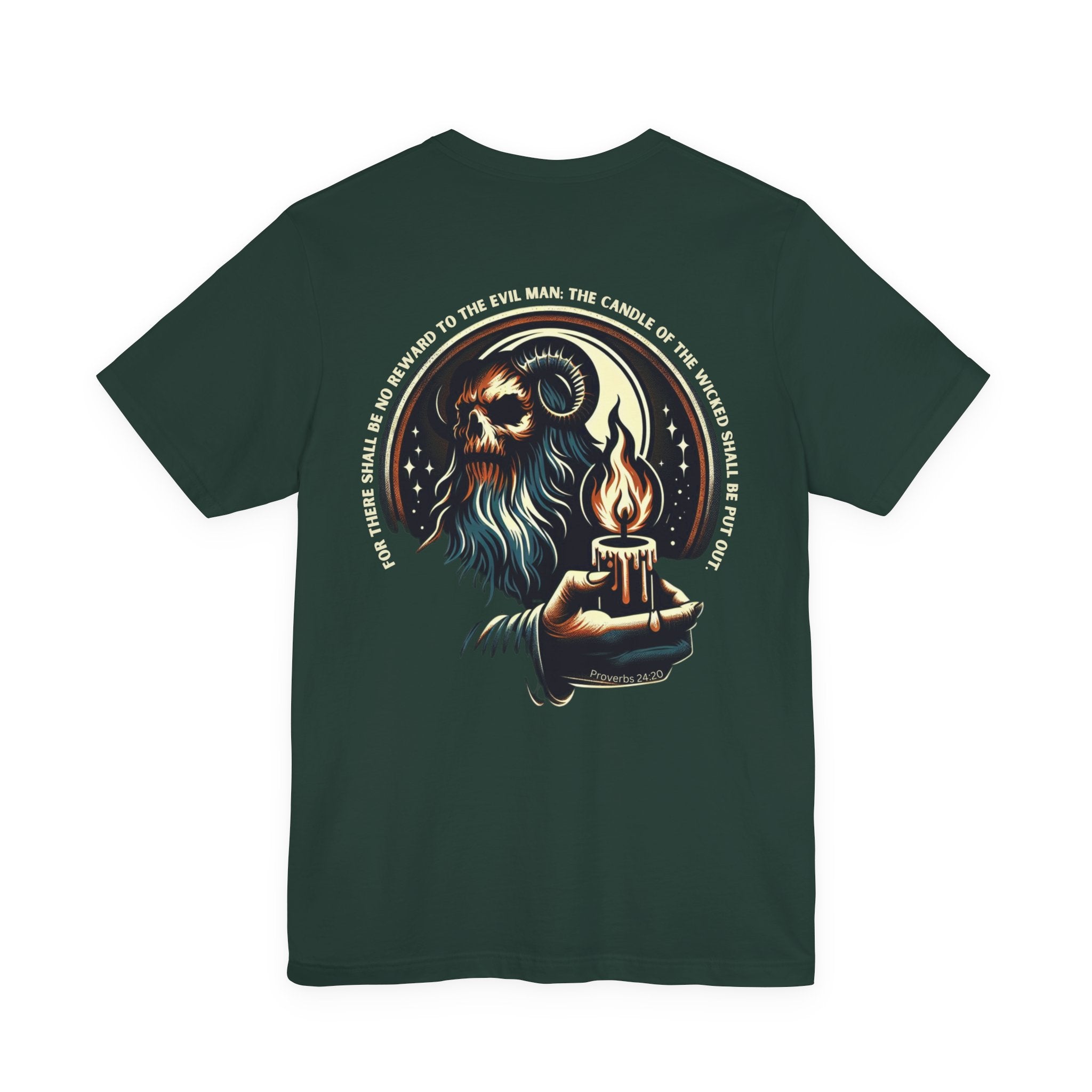 The Candle of the Wicked — Proverbs 24:20 | Unisex Jersey Short Sleeve Christian T-Shirt