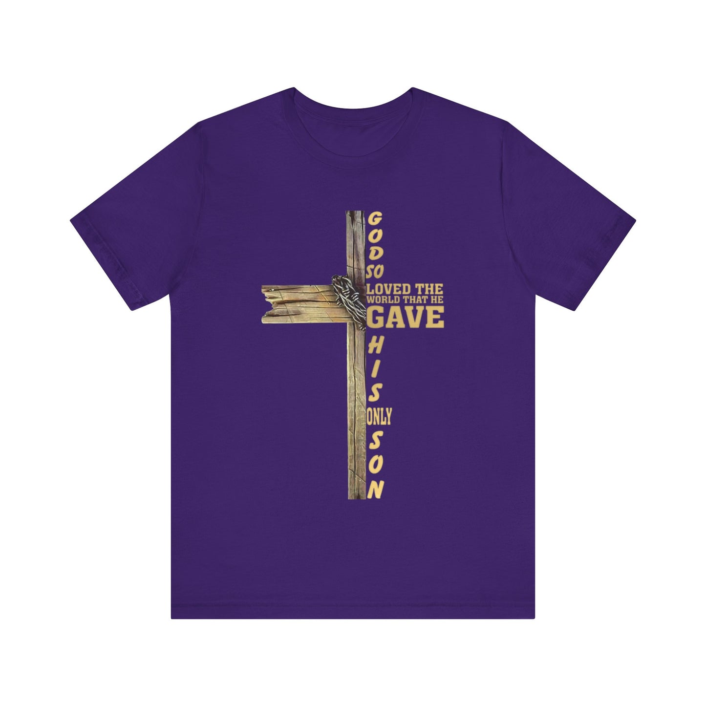 God So Loved the World — John 3:16 | Unisex Jersey Short Sleeve Christian T-Shirt
