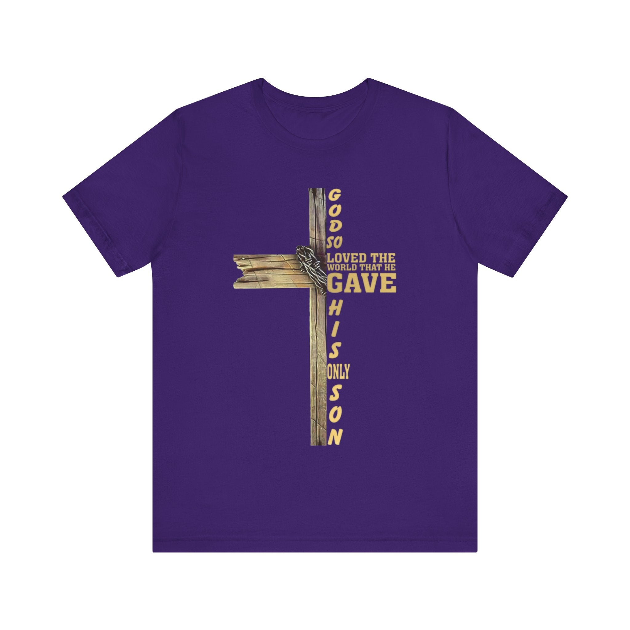 God So Loved the World — John 3:16 | Unisex Jersey Short Sleeve Christian T-Shirt