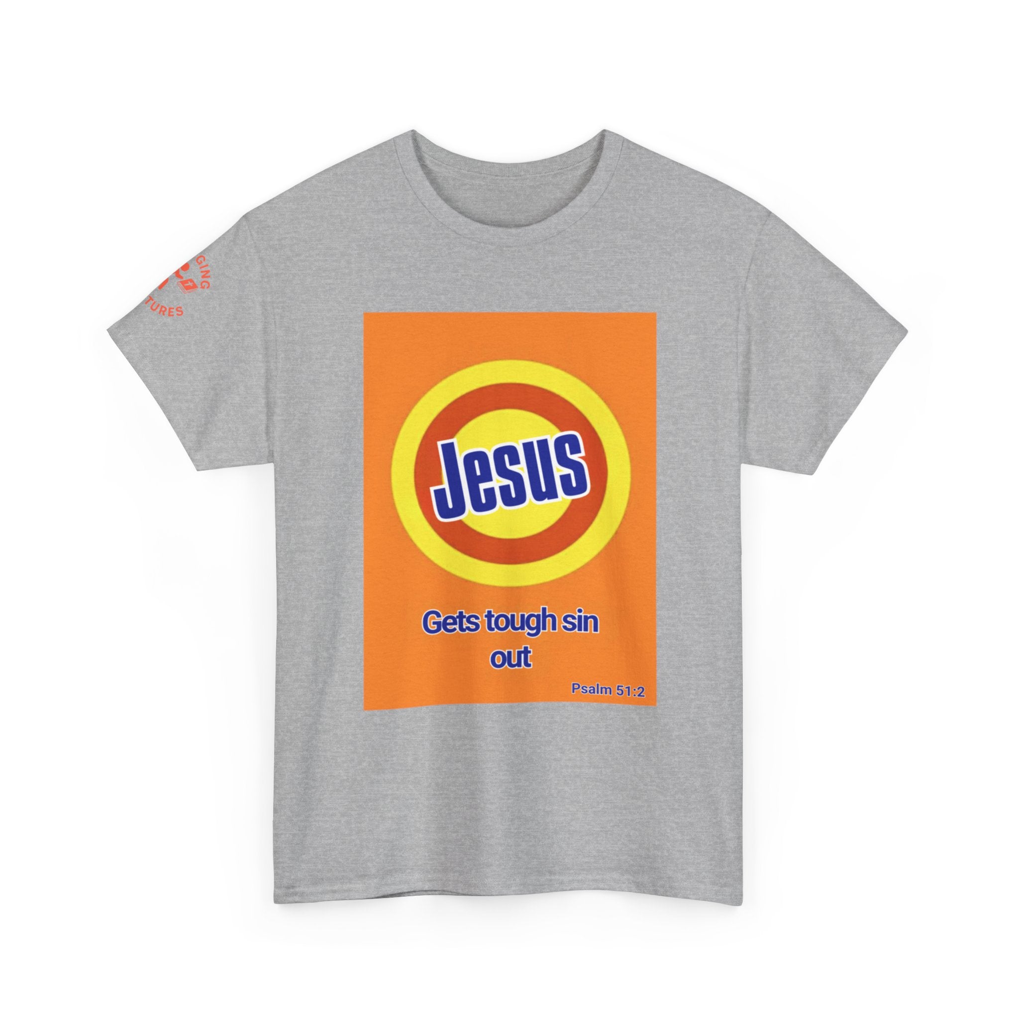 Jesus Gets Sin Out Tee | Psalm 51:2 | Unisex Heavy Cotton Christian Shirt