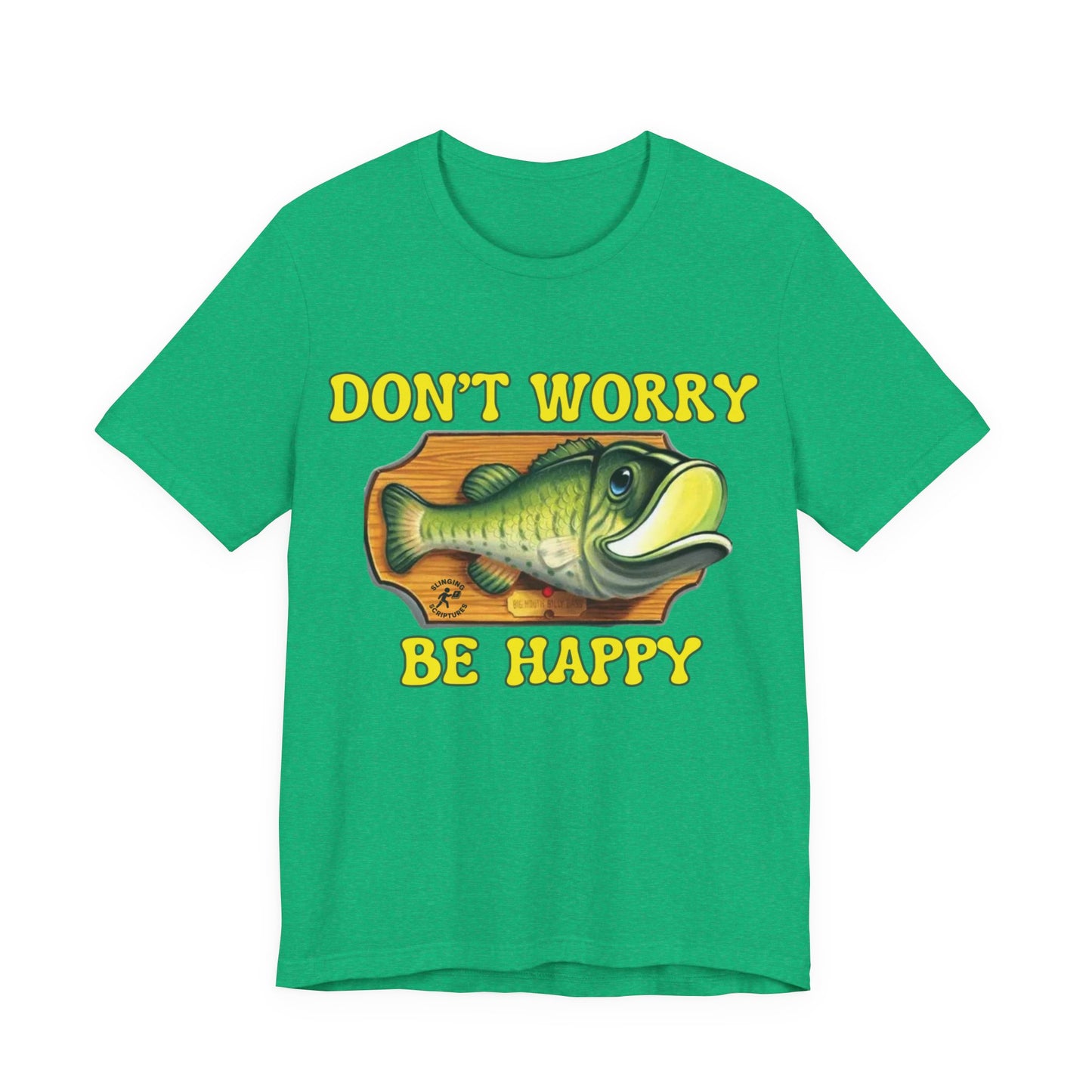 Funny Fish Tee | Philippians 4:6–7 Scripture Shirt | Christian Fisherman T-Shirt | Unisex Jersey Short Sleeve