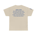 His Name Is Wonderful Tee | John 6:35 Wonder Bread Parody Shirt | Unisex Heavy Cotton Christian T-Shirt
