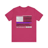 Blessed Are the Peacemakers — Thin Blue Line Christian Patriotic Jersey T-Shirt | Matthew 5:9
