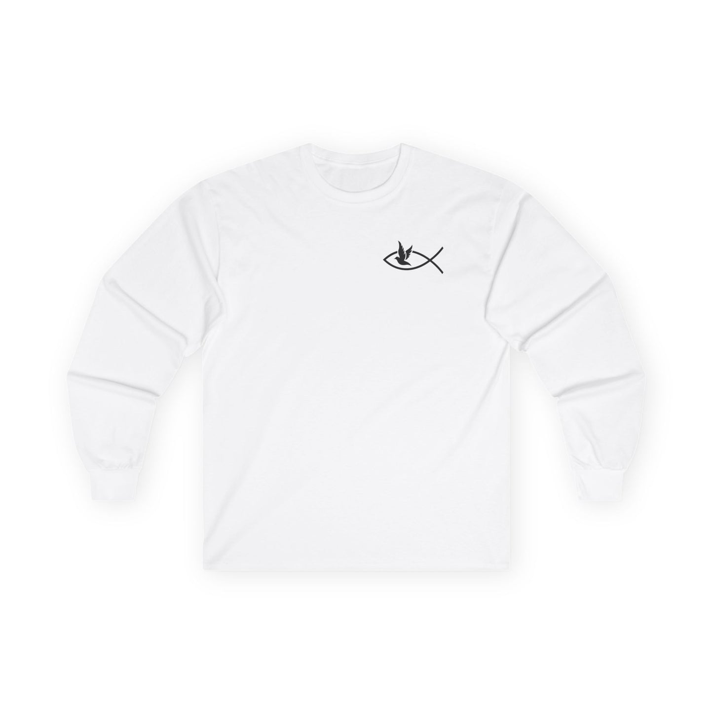 Ichthys + Dove Minimalist Long Sleeve Tee | Unisex Ultra-Cotton Christian Shirt