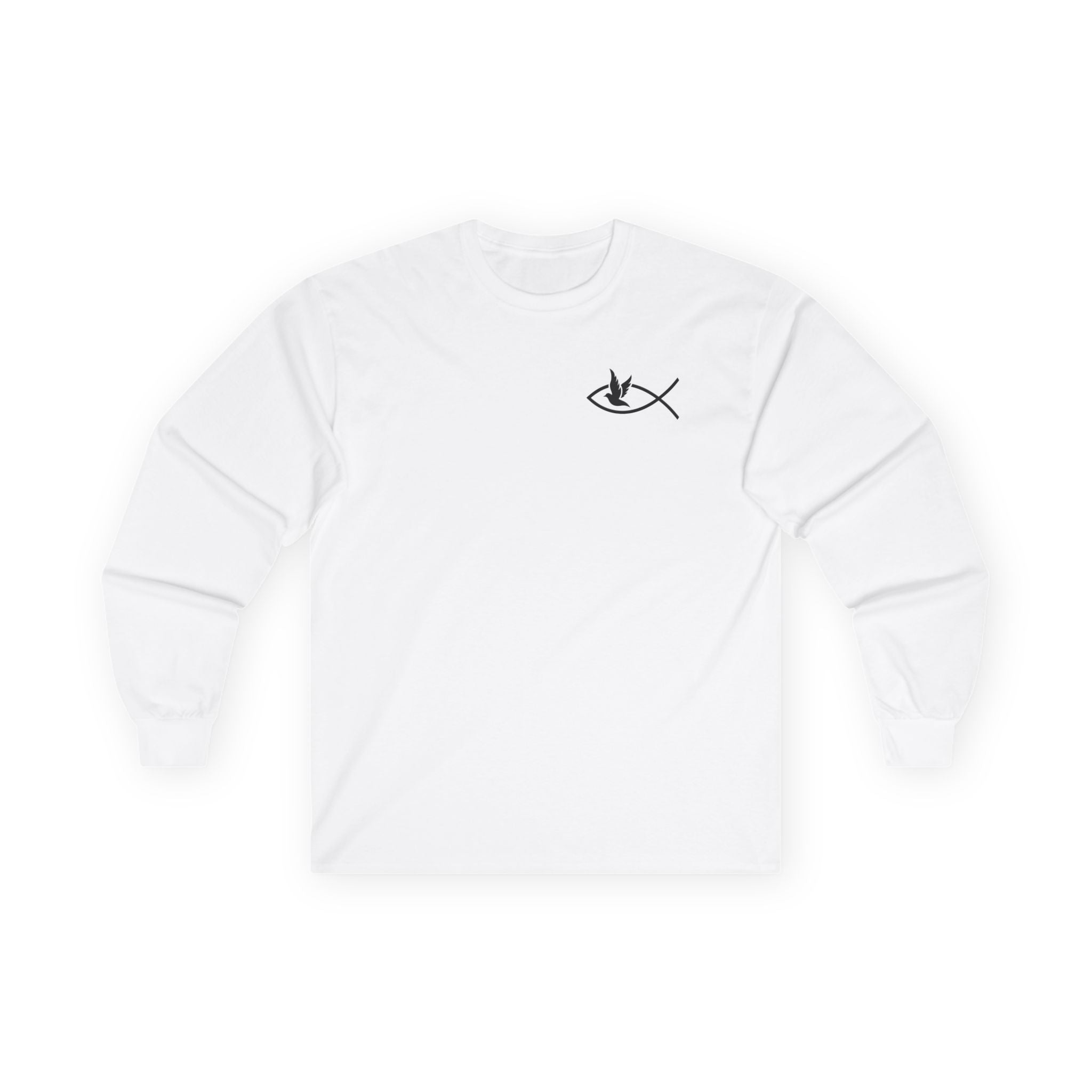 Ichthys + Dove Minimalist Long Sleeve Tee | Unisex Ultra-Cotton Christian Shirt