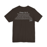 Christian Scripture Tee | Hungry for the Word | 1 Peter 2:1–3 | Unisex Jersey Short Sleeve