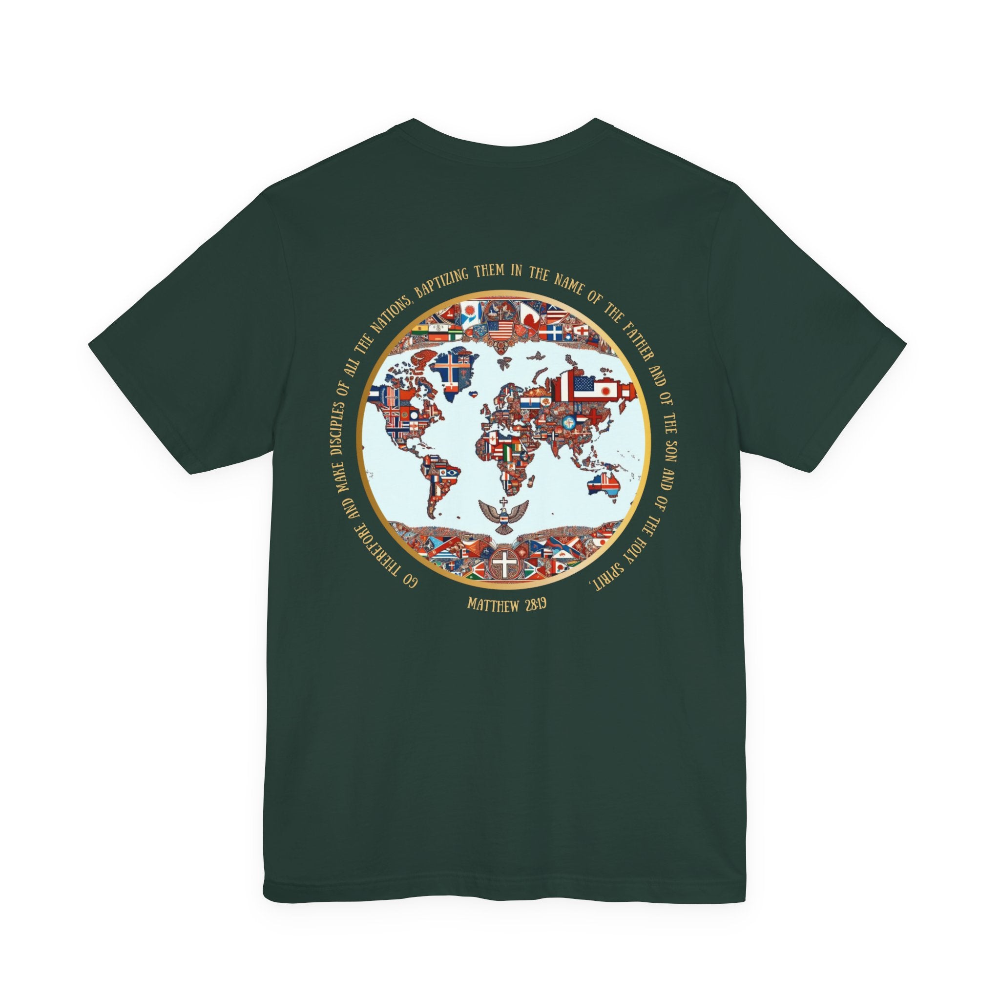 Go and Make Disciples Tee – Matthew 28:19, Unisex, Jersey Short Sleeve, Christian Travel Fashion”