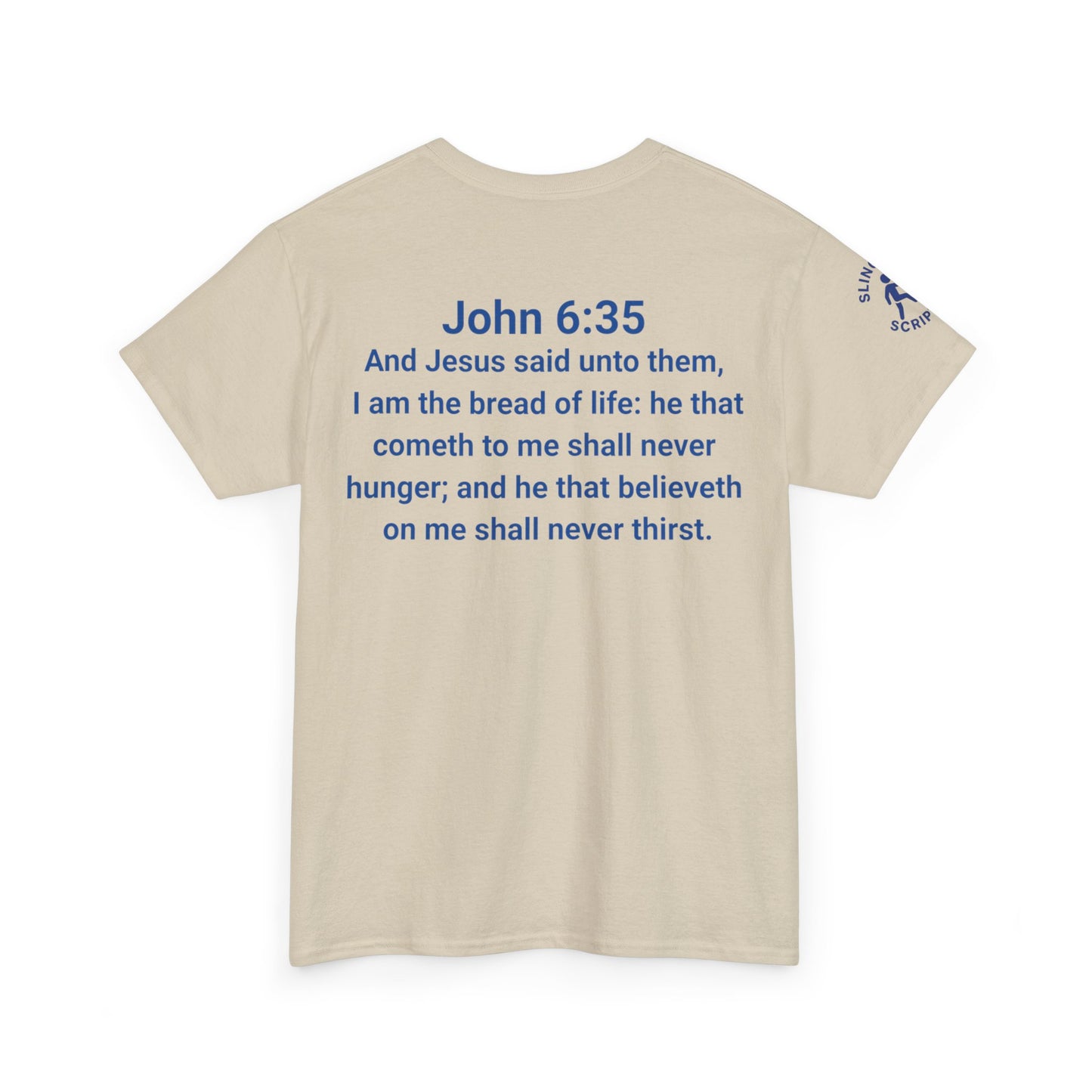 His Name Is Wonderful Tee | John 6:35 Wonder Bread Parody Shirt | Unisex Heavy Cotton Christian T-Shirt