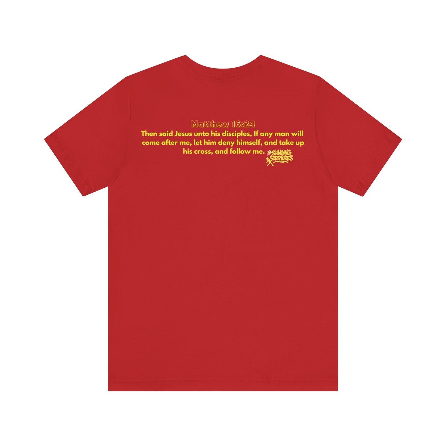 Cross Training — Matthew 16:24 | Unisex Jersey Short Sleeve Christian T-Shirt