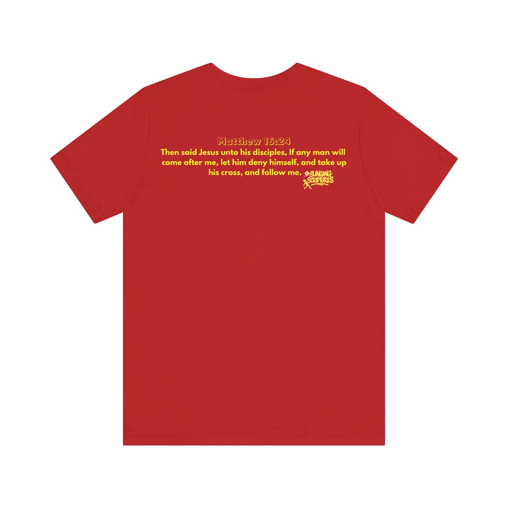 Cross Training — Matthew 16:24 | Unisex Jersey Short Sleeve Christian T-Shirt