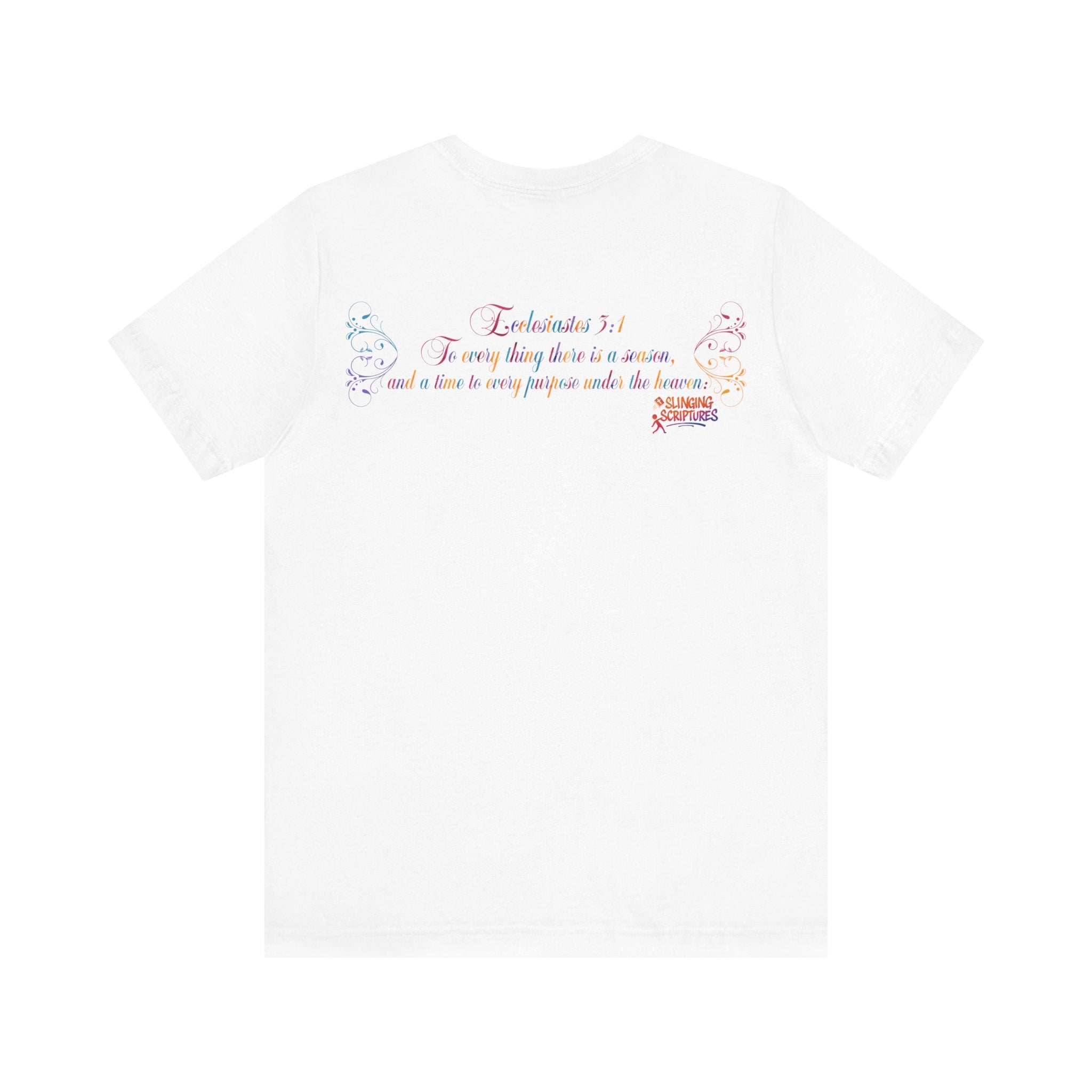 Ecclesiastes 3:1 T-Shirt – Unisex Jersey Short Sleeve Tee with Color Splash Artwork, Inspirational Bible Verse