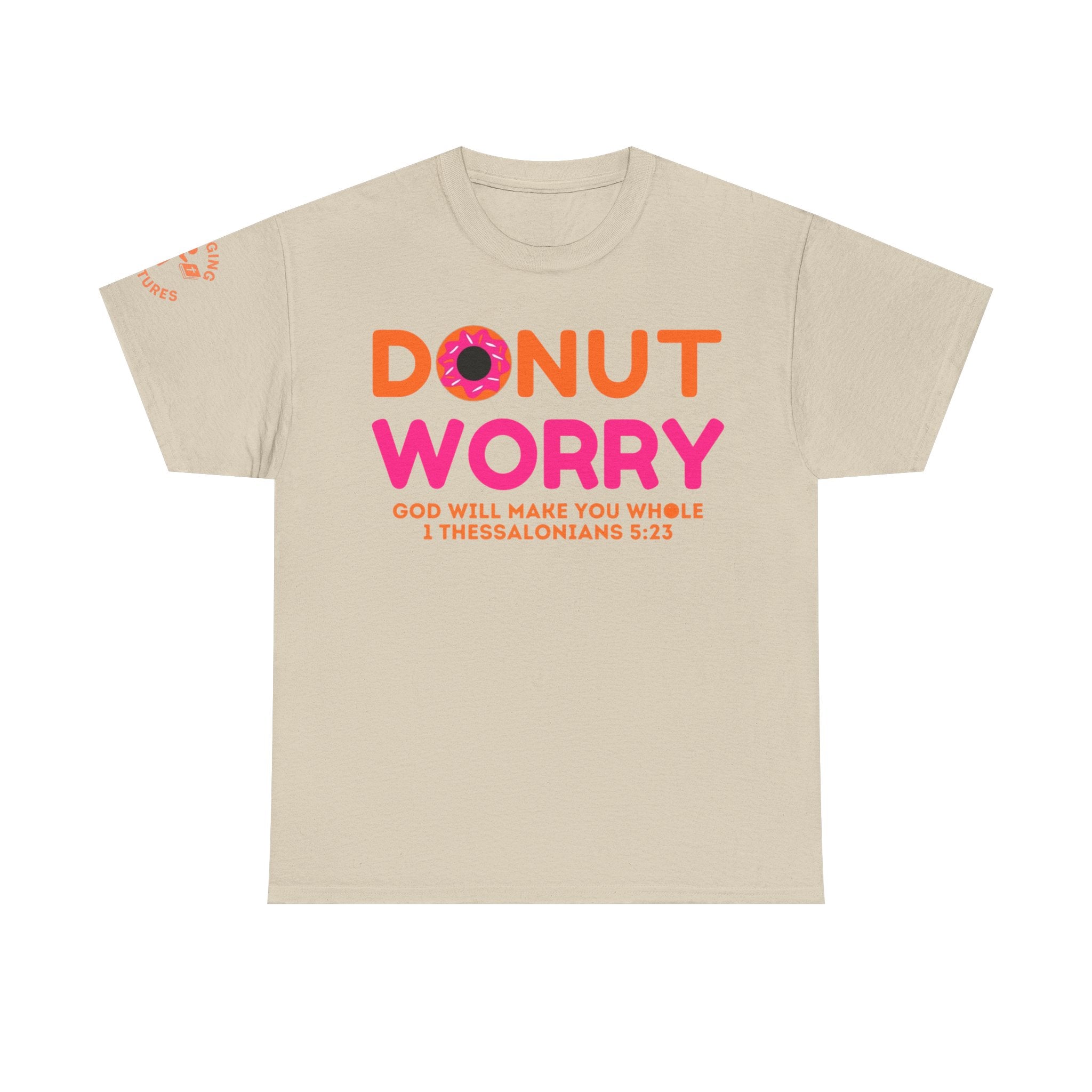 Donut Worry Inspirational Tee | Unisex Heavy Cotton Christian T-Shirt | Faith-Based Apparel | Positive Message Gift