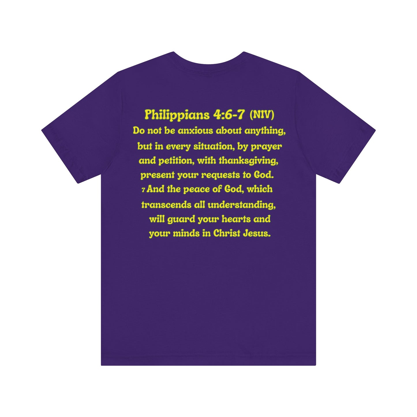 Funny Fish Tee | Philippians 4:6–7 Scripture Shirt | Christian Fisherman T-Shirt | Unisex Jersey Short Sleeve