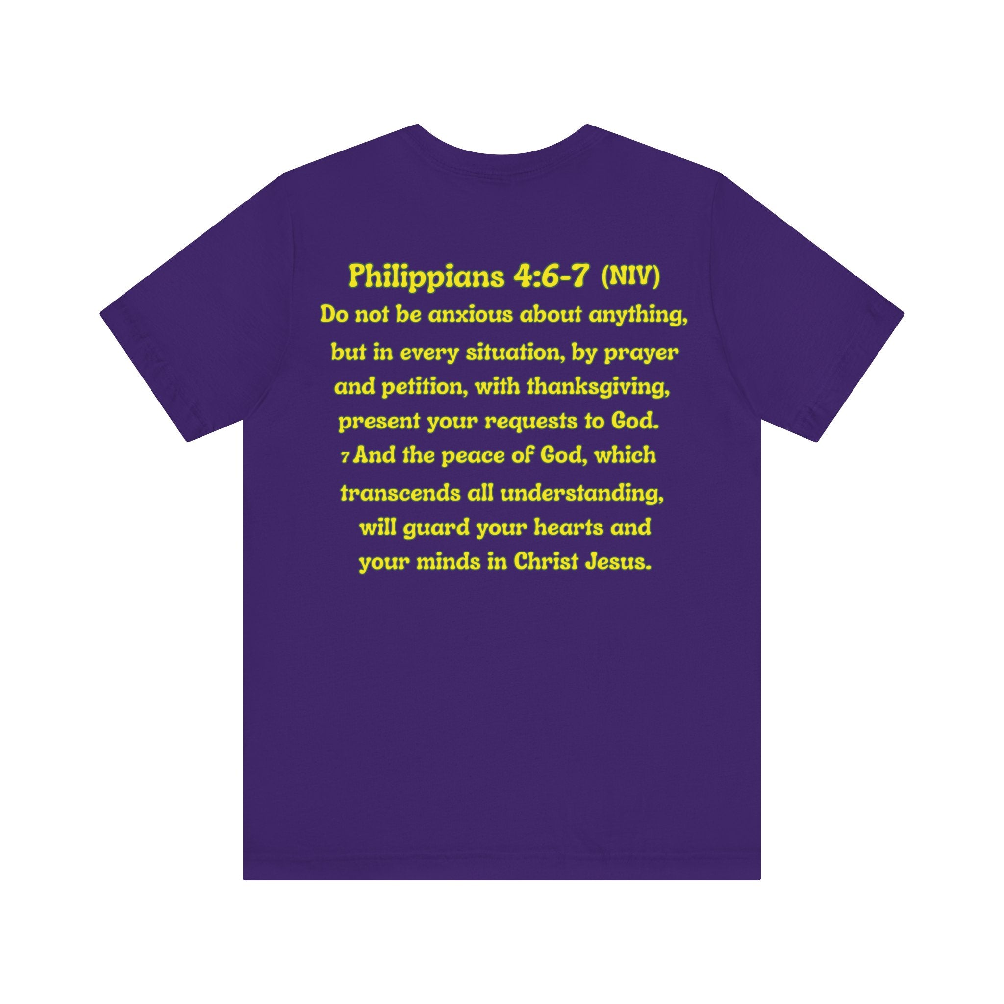 Funny Fish Tee | Philippians 4:6–7 Scripture Shirt | Christian Fisherman T-Shirt | Unisex Jersey Short Sleeve
