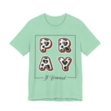 Pray It Forward Tee — Romans 12:12 | Unisex Christian Jersey T-Shirt | Inspirational Prayer Shirt | Faith-Based Apparel