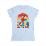 Jesus Has My Back — Women’s Softstyle Christian T-Shirt | Retro Faith Tee