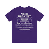 Need Prayer? Tap My Shoulder | Hebrews 4:16 Christian Outreach Jersey T-Shirt