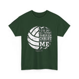 Philippians 4:13 Volleyball Tee | Christian Sports Shirt | Unisex Heavy Cotton T-Shirt