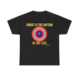 Christ Is the Captain of My Life Shirt — Ephesians 6:11 Full Verse Christian Superhero Shield Tee (Unisex)