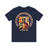 Matthew 28:19 Christian T-Shirt – Unisex Jersey Short Sleeve Faith Tee with Great Commission Design