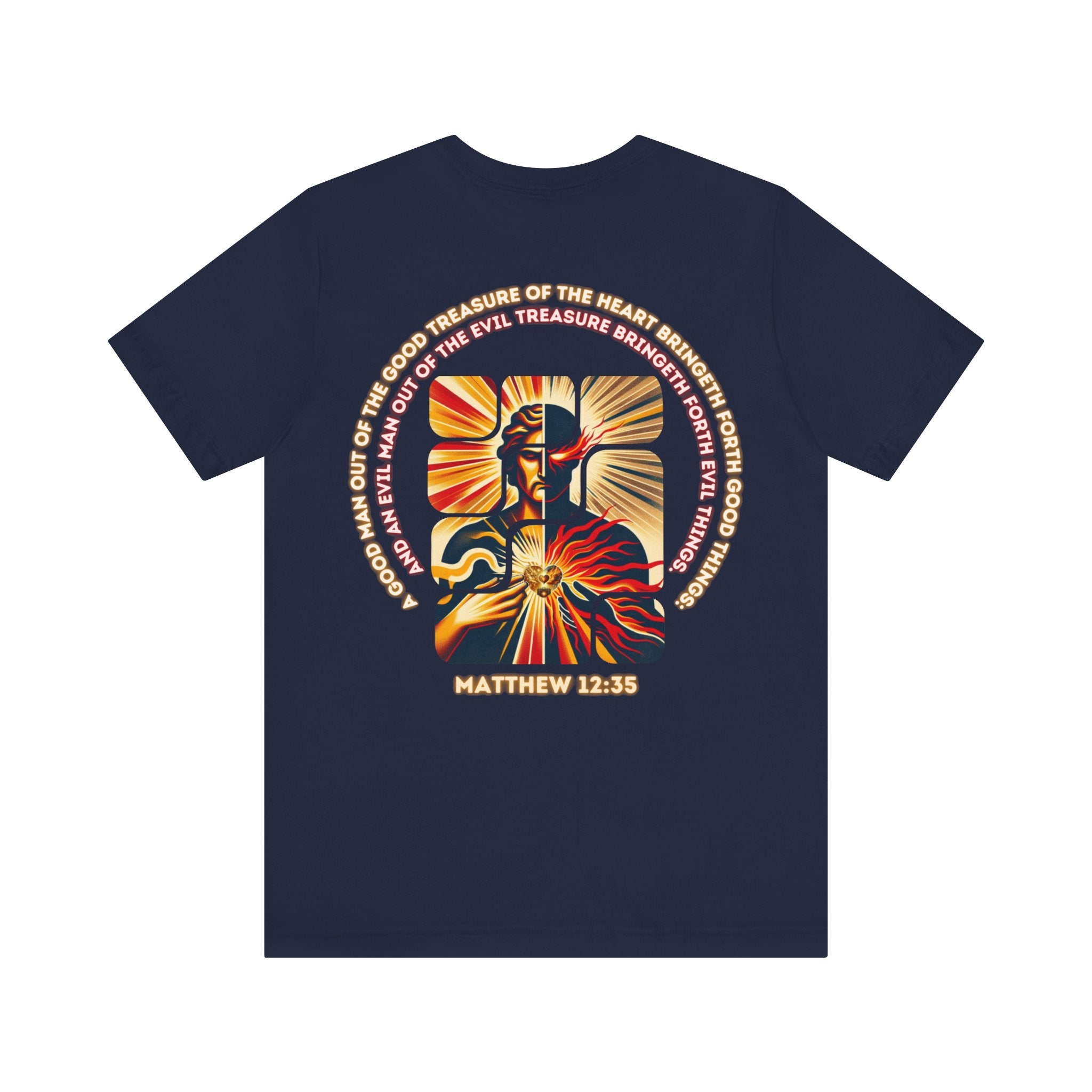 Matthew 28:19 Christian T-Shirt – Unisex Jersey Short Sleeve Faith Tee with Great Commission Design