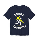 Cross Training — Matthew 16:24 | Unisex Jersey Short Sleeve Christian T-Shirt