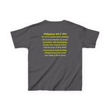 Don’t Worry, Be Happy Kids Tee | Philippians 4:6-7 Scripture Shirt