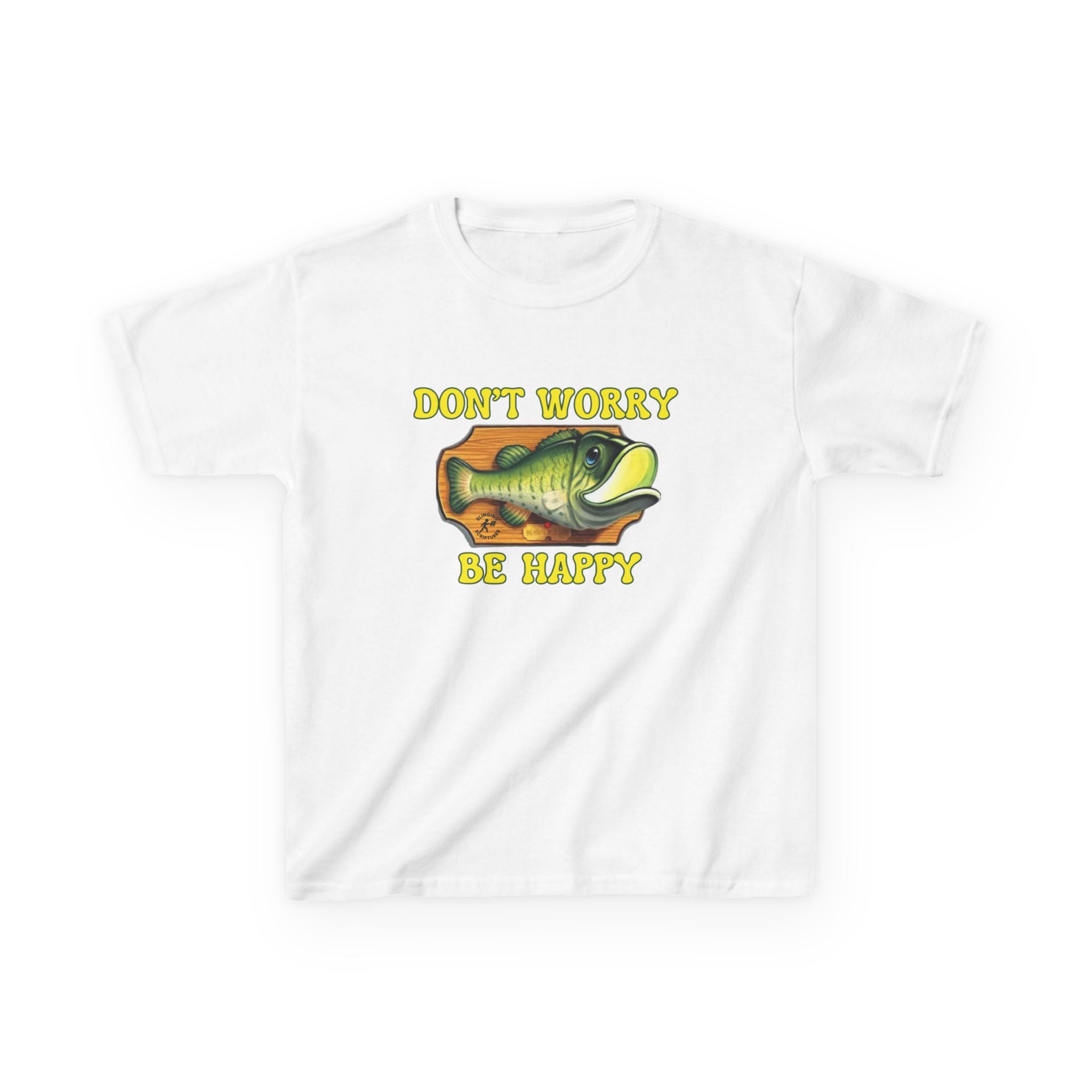 Don’t Worry, Be Happy Kids Tee | Philippians 4:6-7 Scripture Shirt