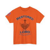 Restored by the Lord Tee | 2 Corinthians 5:17 Scripture Shirt | Christian Rebuild T-Shirt | Unisex Heavy Cotton Tee
