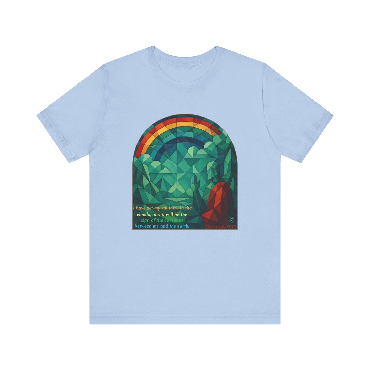 Promise Keeper Rainbow Tee — Genesis 9:13” | Unisex Jersey Short Sleeve Christian Tee