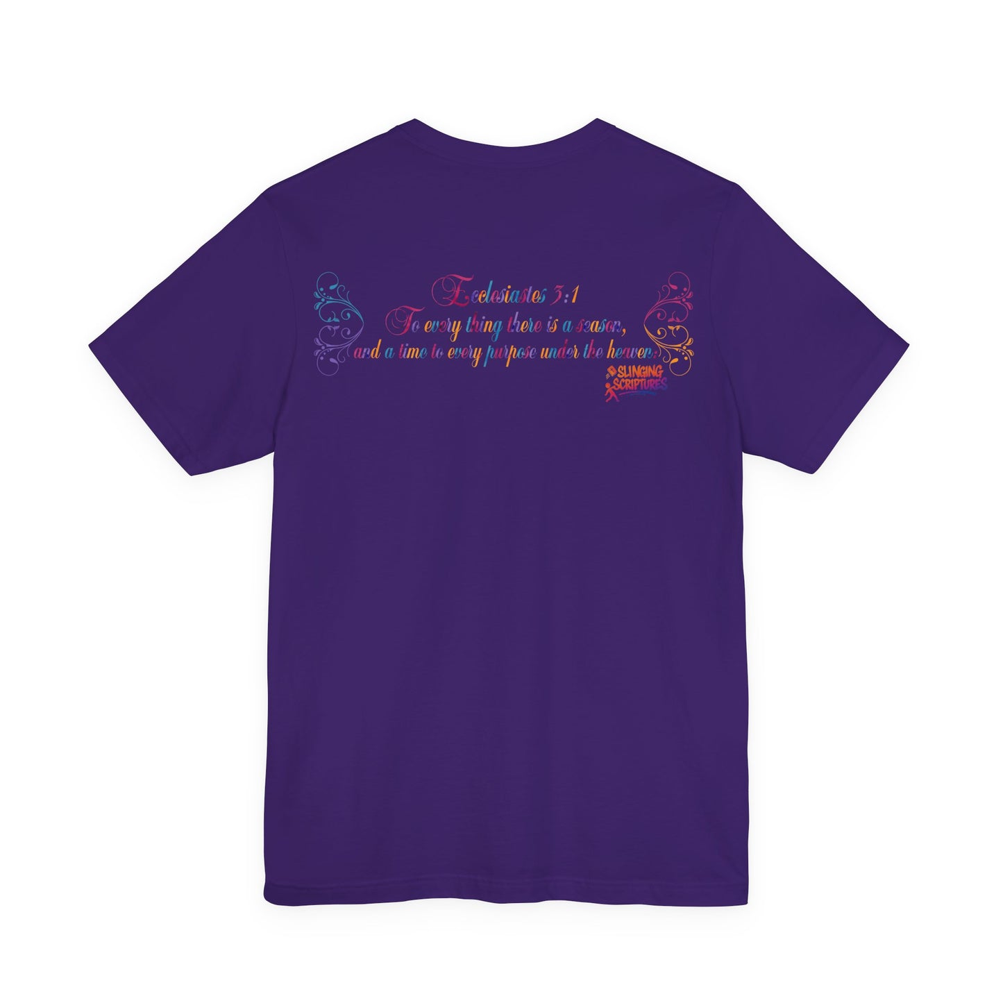 Ecclesiastes 3:1 T-Shirt – Unisex Jersey Short Sleeve Tee with Color Splash Artwork, Inspirational Bible Verse
