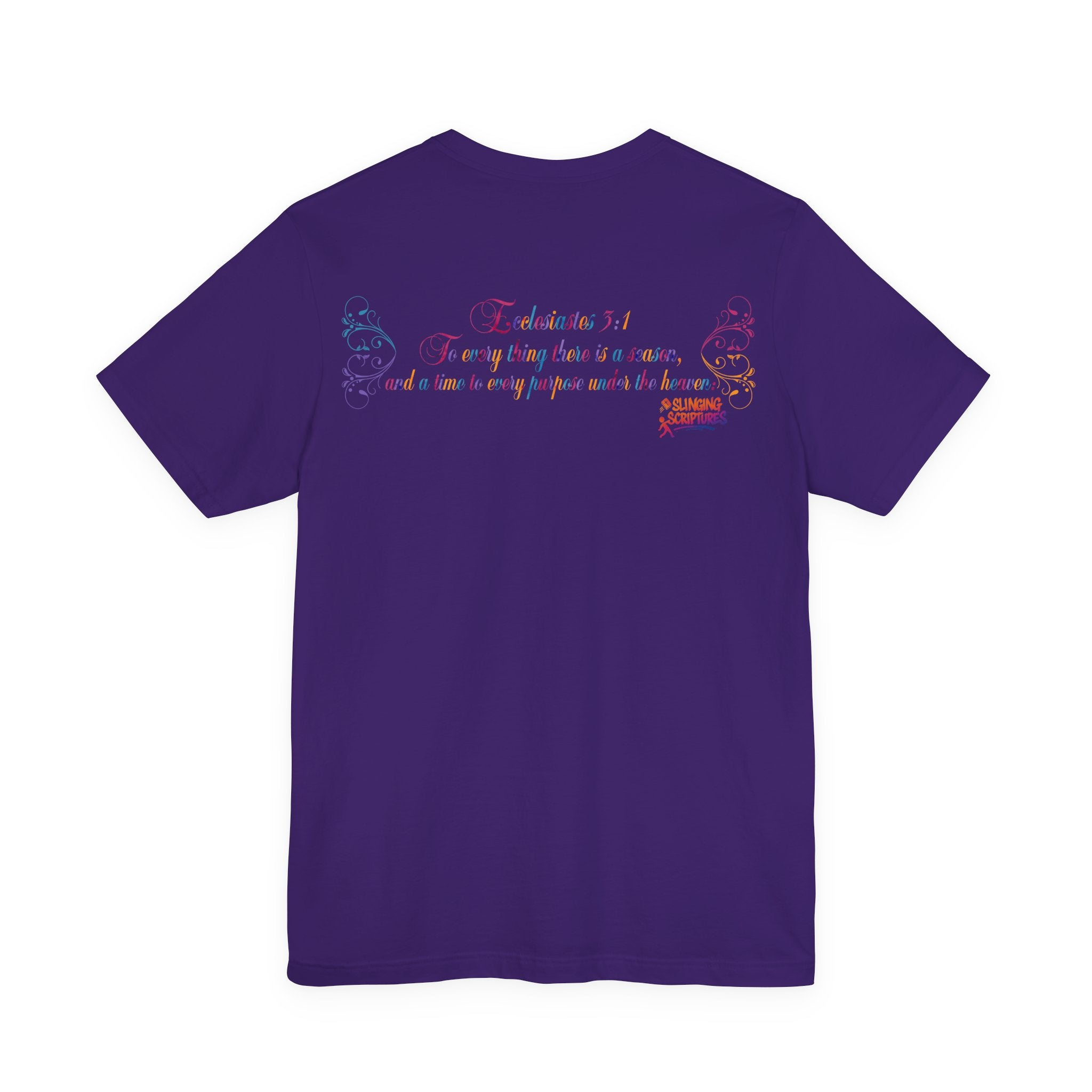 Ecclesiastes 3:1 T-Shirt – Unisex Jersey Short Sleeve Tee with Color Splash Artwork, Inspirational Bible Verse