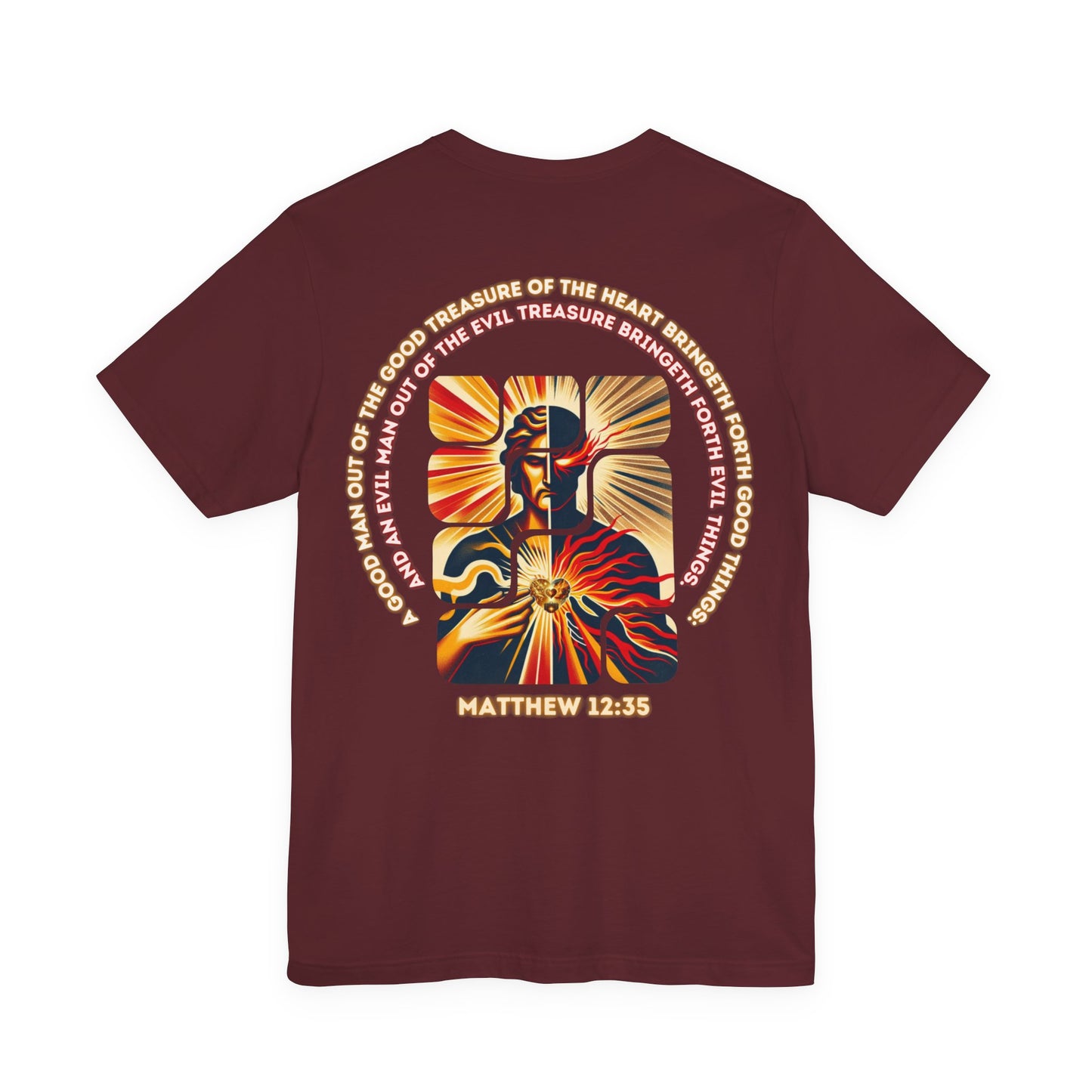 Matthew 28:19 Christian T-Shirt – Unisex Jersey Short Sleeve Faith Tee with Great Commission Design